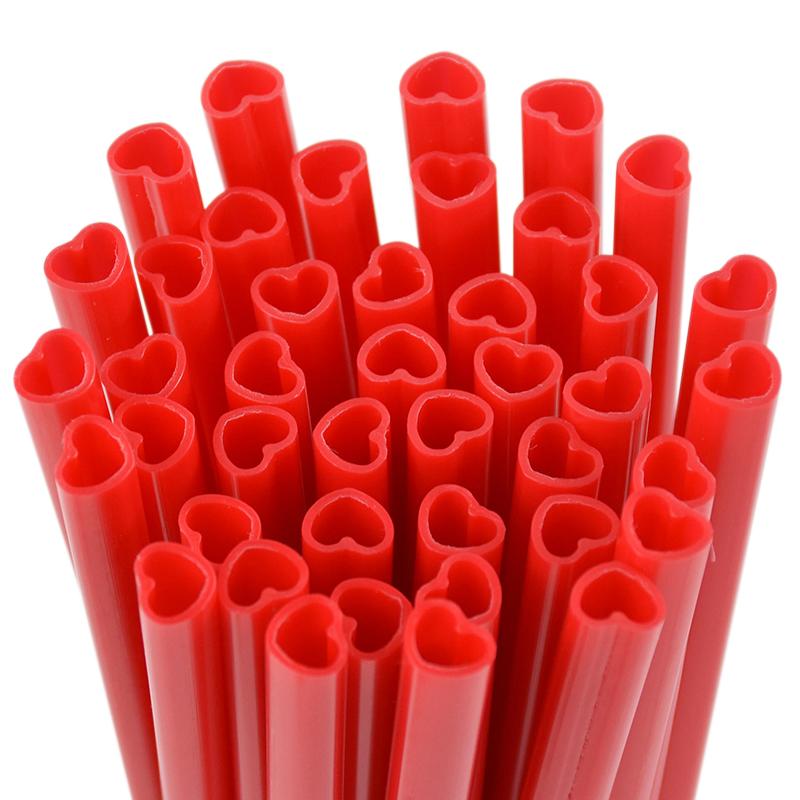 10/20pcs Pink Heart Disposable Drinking Straws Bridal Shower Wedding Birthday Supplies Bachelorette Party Valentines Day Gift