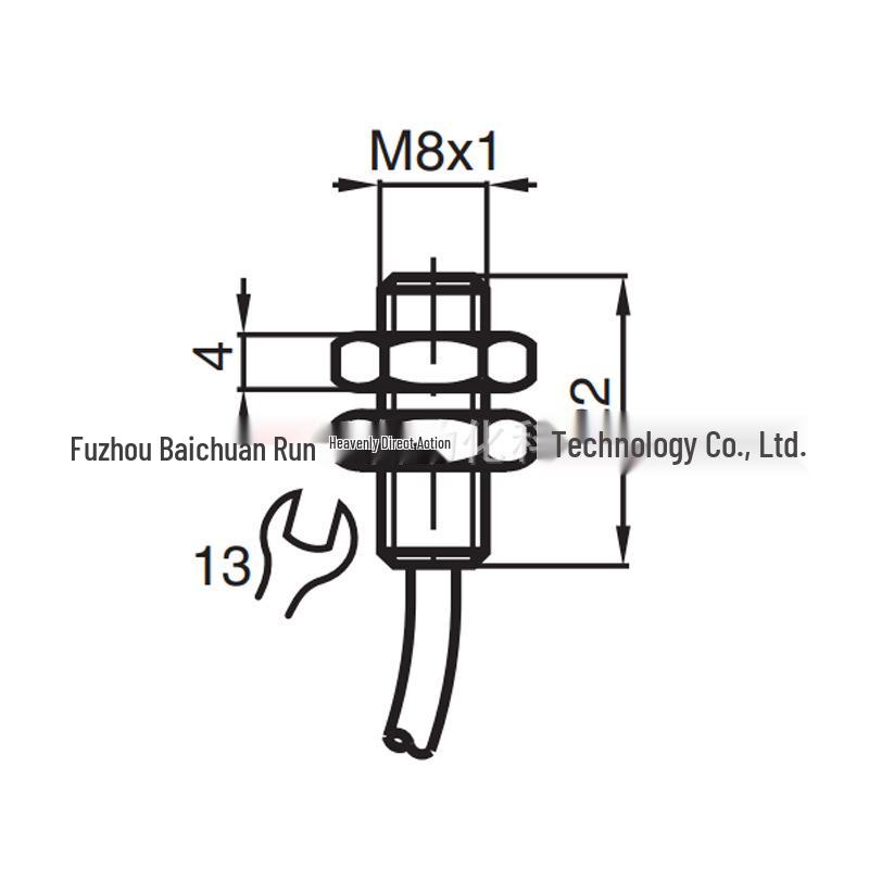 P+F Inductive Sensor NJ1.5-8GM-N with Reverse Polarity Protection and NAMUR Output, Model NJ5-18GK-N. 1.5mm Detection