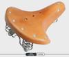 Retro Cowhide Leather Bicycle Seat: Comfortable Mountain Bike Saddle