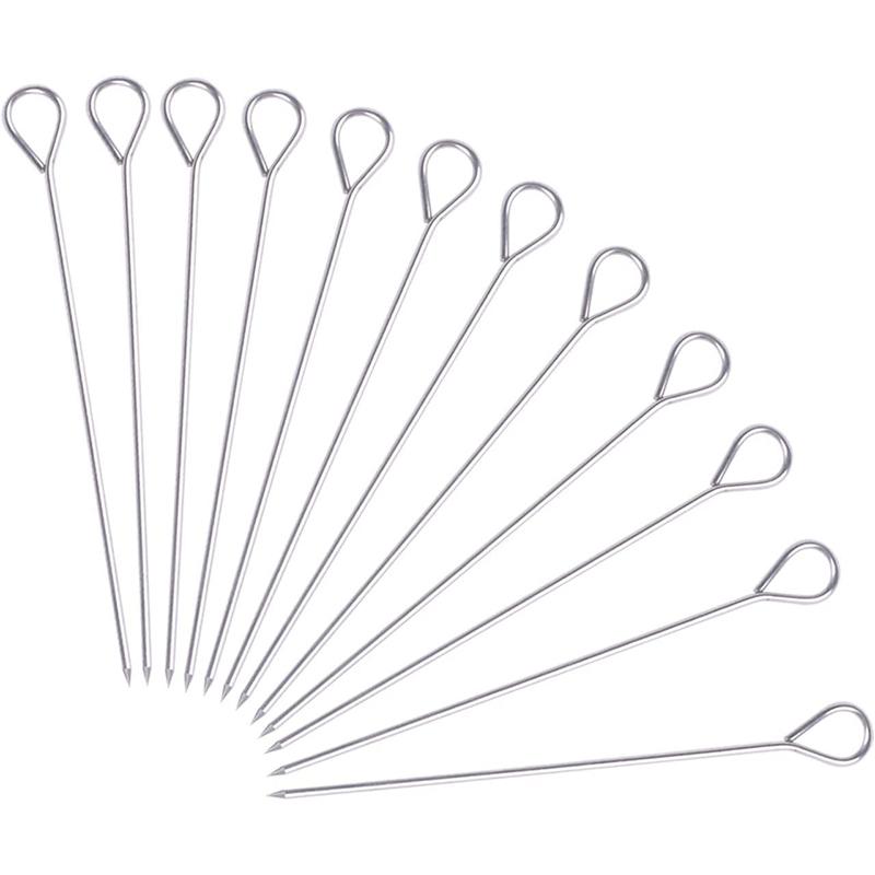 

Шпажки для индейки, 6-дюймовые stainless steel skewers для жарки лука, креветок, запекания в аэрогриле, рулетов из мяса, BBQ 14.5CM