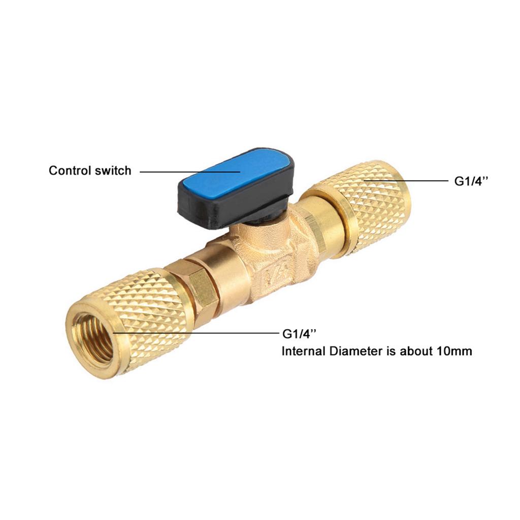 Valve Connector Adapter Brass Refrigerant Cooling Valve G1 or 4 Inch with High Pressure Resistance, Stable Performance and High Accuracy for