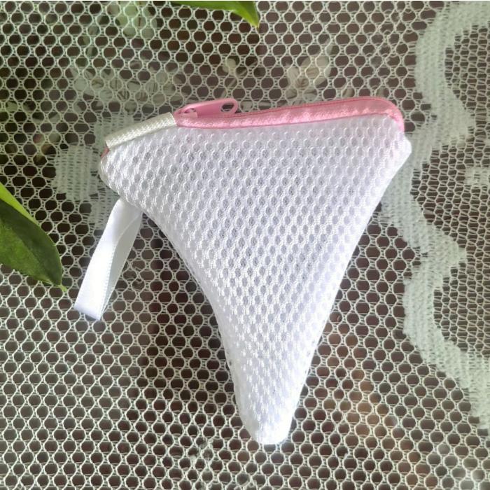 

Mesh Bag with Zipper Multifunctional Laundry Soap Bag Reusable Scent Bead Compatible Machine Washable Delicates & Small Items розовый