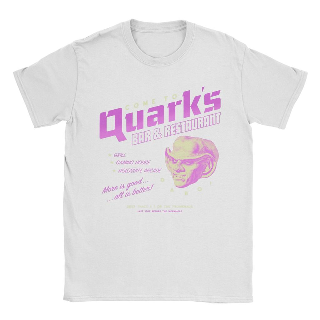 Nowość Gwiazdy Wędrówki Deep Space Nine Przyjdź do Baru Quarka Logo T-Shirt Męski Bawełniany T-Shirt z Krótkim Rękawem Prezent Odzież