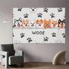 2D Flat Printing Woof Dog Backdrop for Pet Photography and Party Decor