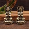 Brass Buddha Statue Ornaments, Guanyin Buddha Statues, Mini Buddha Ornaments, Exquisite Small Statues, Home Decorations