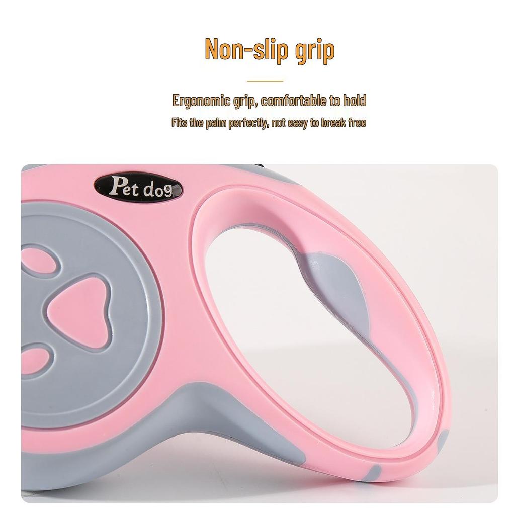 Lesă Retractabilă 5m pentru Câine | Automatică Anti-Rupere pentru Câini Mici & Mijlocii