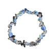 Yellow Crystal & White Pine Tiger Eye Chain Bracelet - Trendy Unisex Retro Style, Personalized Matching Options Available.