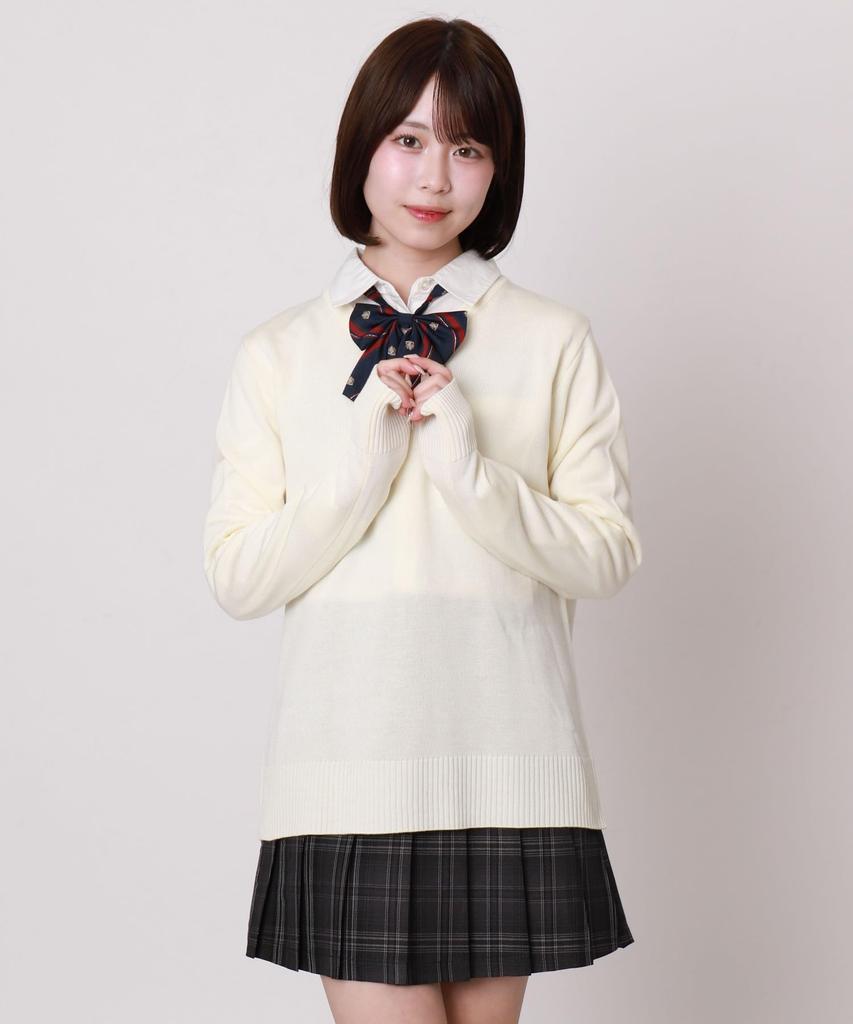 WEGO Basic School Knit Student Uniform Solid Outerwear for High and Junior High School Work Simple Fall Size Sweater, Top, Color, Girls, Commuting,