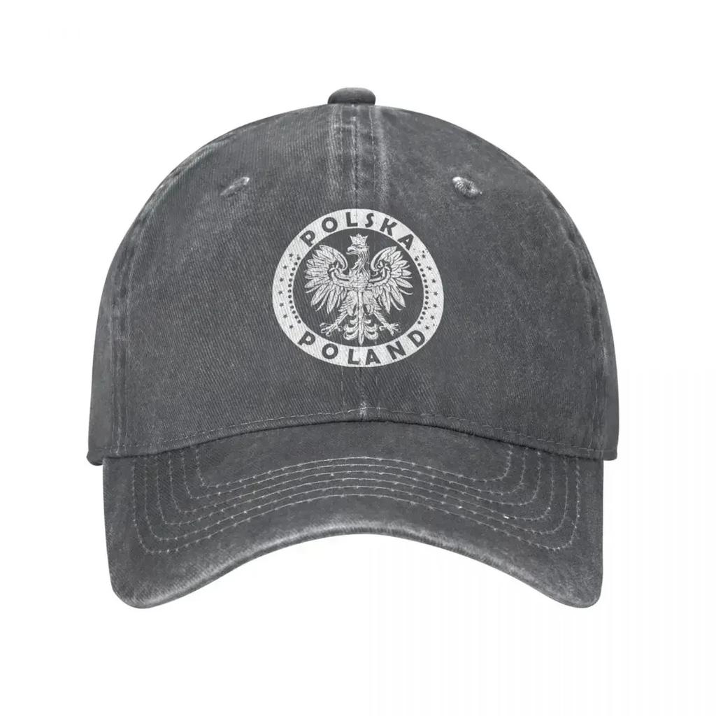 Polska Polish Eagle Vintage Men Women Baseball Cap Poland Coat Of Arms Distressed Washed Cap Vintage Outdoor Activities Sun Cap