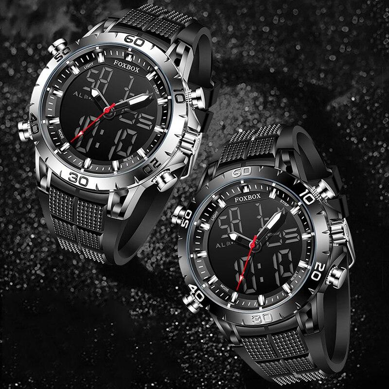 Men Watches Sport Top Brand Luxury Dual Display Quartz Watch Men Military Waterproof Clock Digital Electronic Watch Man