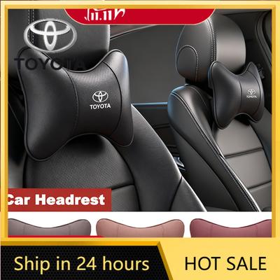 Toyota 2026 New Hub Caps 1Pcs Car Seat Memory Foam Headrest Auto Logo Neck Pillow Toyota Corolla Yaris Aygo Car Sticker