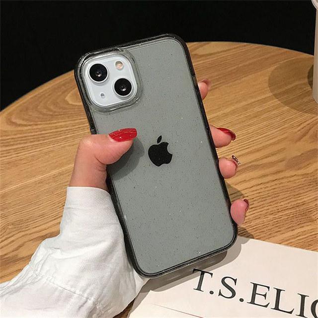 Husă transparentă cu sclipici de lux pentru Iphone 14 13 11 12 Pro Max Xr Xs Max 14plus Husă transparentă, moale, acrilică, rezistentă la șocuri.