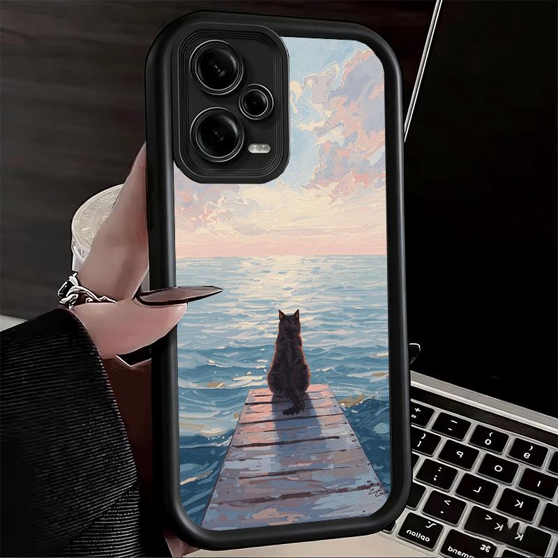 

Черный кот Эстетичный узор Мягкий чехол для телефона для Xiaomi Poco X7 X6 X5 Pro X4 Gt X3 F7 Ultra M8 M7 Redmi 15C 15 14C 13 13C 12 12C Xiaomi Poco M7
