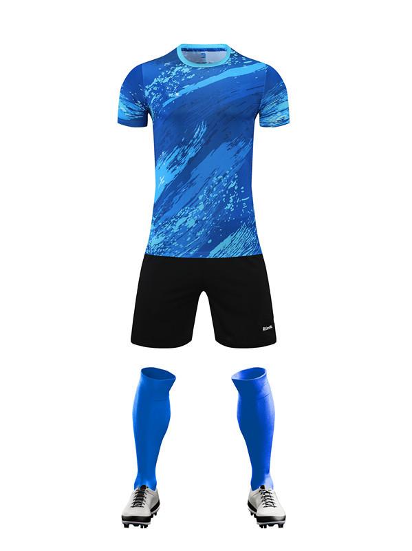 Short Sleeve Football Suit Men's and Women's Adults Children's Breathable Quick-Drying Training Sports Suit Football Suit