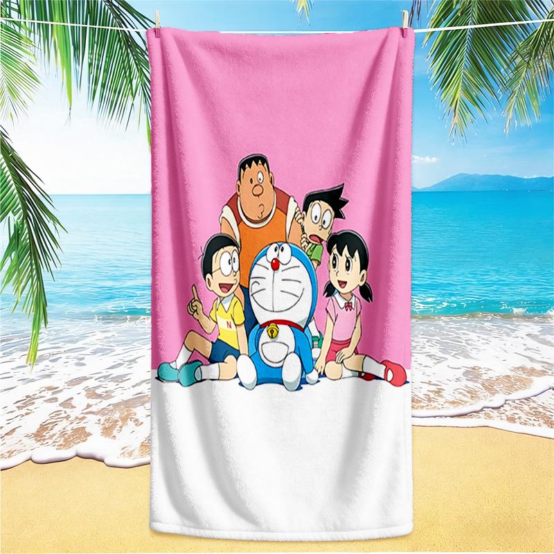 1pc Doraemon Adventure Begins beach towel,quick drying absorbent beach towel,outdoor sports swimming beach towel,Soft and comfortable Y7283