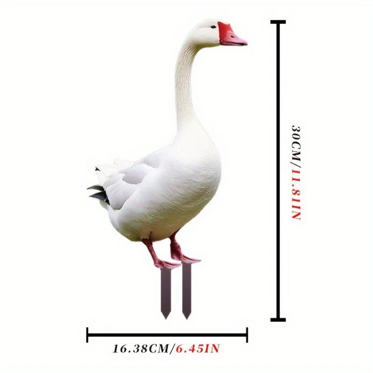

Акриловая статуя гуся для сада, декоративные колья, украшение для двора, скульптура животного(Плоский, а не 3D) белый