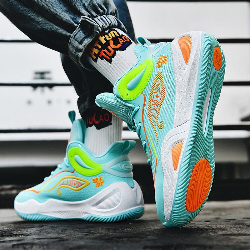 Mandarin duck basketball shoes 22 years breathable high-top sneakers new student basketball