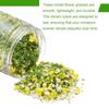 CoCud Model Flower Glass, 185ml Capacity, Fake Miniature Flower Glass Tree, Plastic Sponge, YellowWhite - (Uses: DIY Dollhouse, Fairy Garden, Model