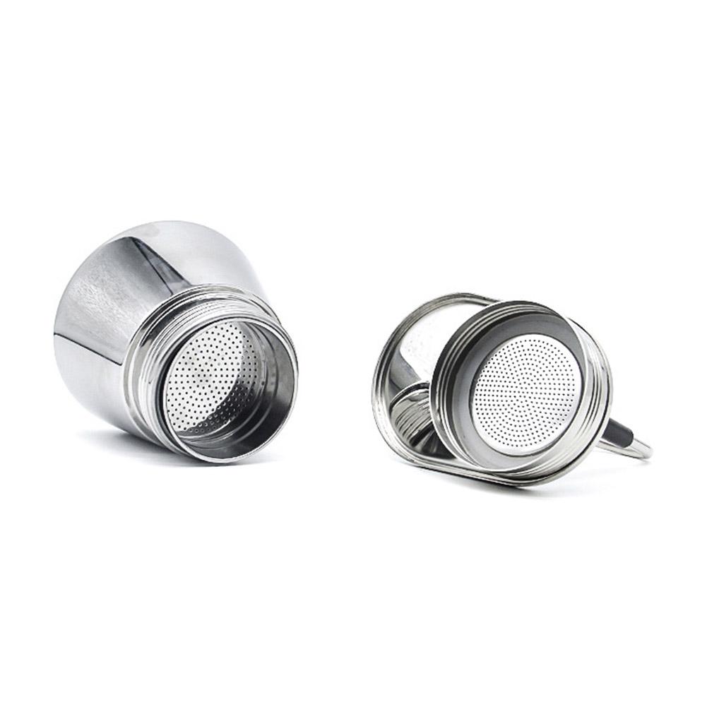 Coffee Moka Pot Hand Household Office Tea Tools Washable Coffee Maker Espresso Reusable Silver Stainless Steel