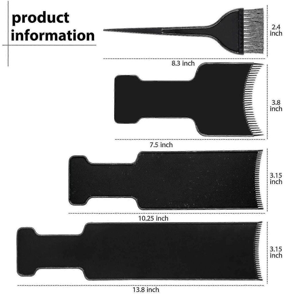 4-Piece Hair Highlighting Set with Boards & Brush for Easy Color Application - Perfect for Home & Salon Use