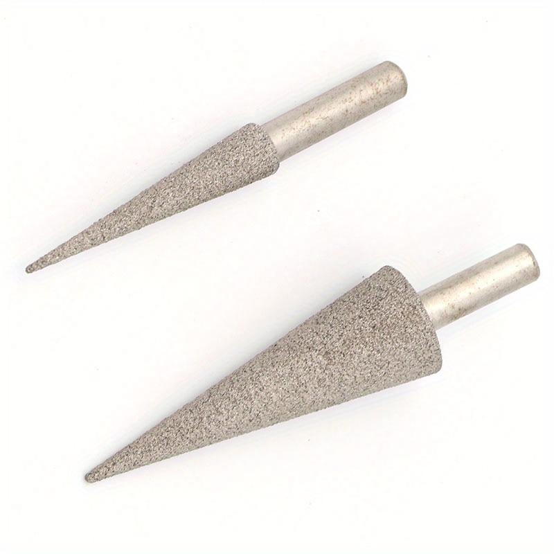 8mm 17mm Cone Type Brazed Diamond Grinding Head 6mm Shank For Grinding Abrasive Polishing Accessorie Dremel Rotary Tools