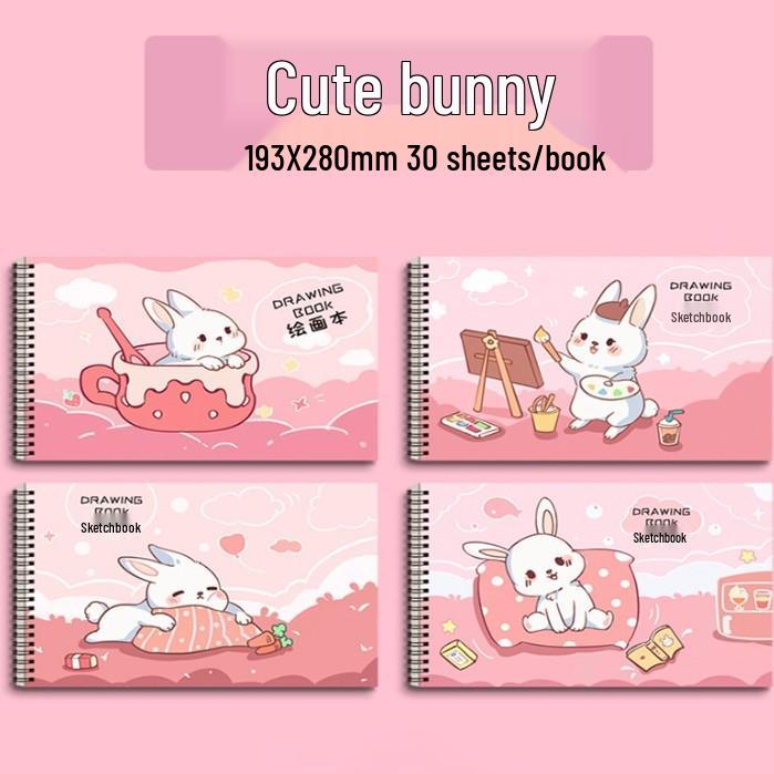 

Милая капибара и рыба-фугу Книга для рисования формата А4 для детей - Пустые страницы, на спирали для первоклассников