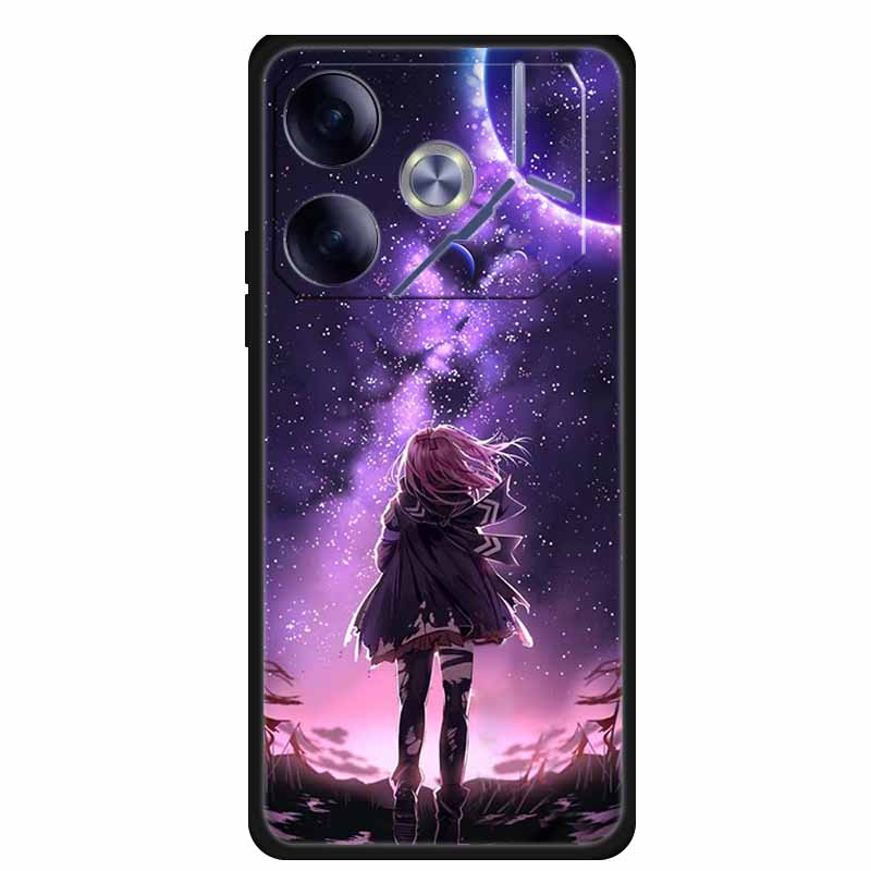 For Tecno Pova 6 Phone Case 6.78" Animal Black Silicone Soft Back Cover Cases For Tecno Pova 6 Case Pova6 Coque Funda Shockproof