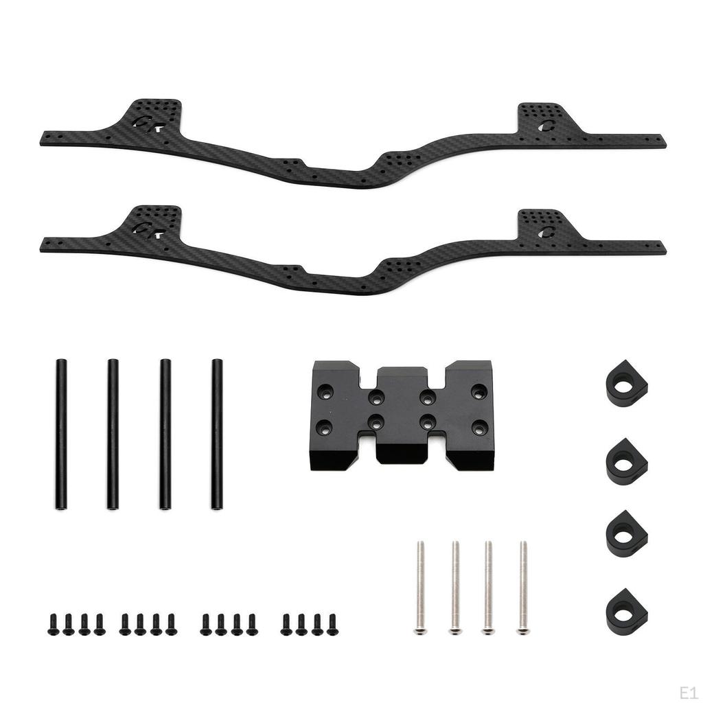 1/10 Scale Chassis Kit, Stable Sturdy Metal for SCX10 90046 RC Crawler Car Accessory Upgrade Parts