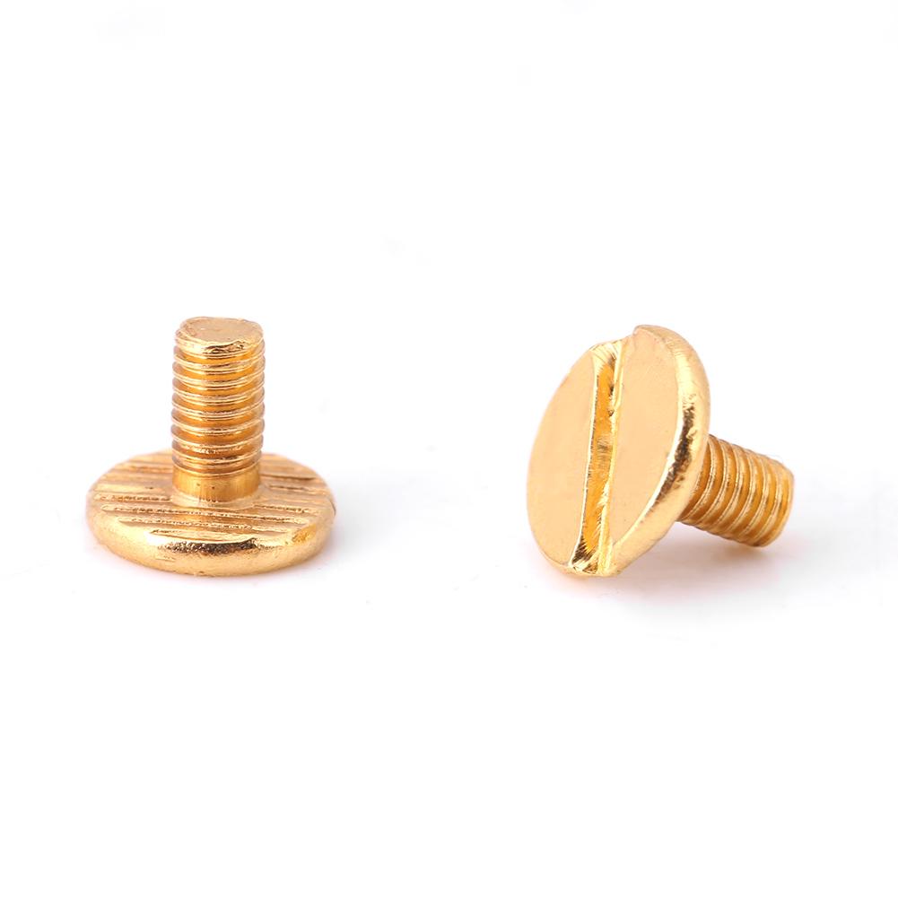 20pcs Round Head Solid Brass Nail Rivet Button DIY Leather Accessories(8*6mm Gold)