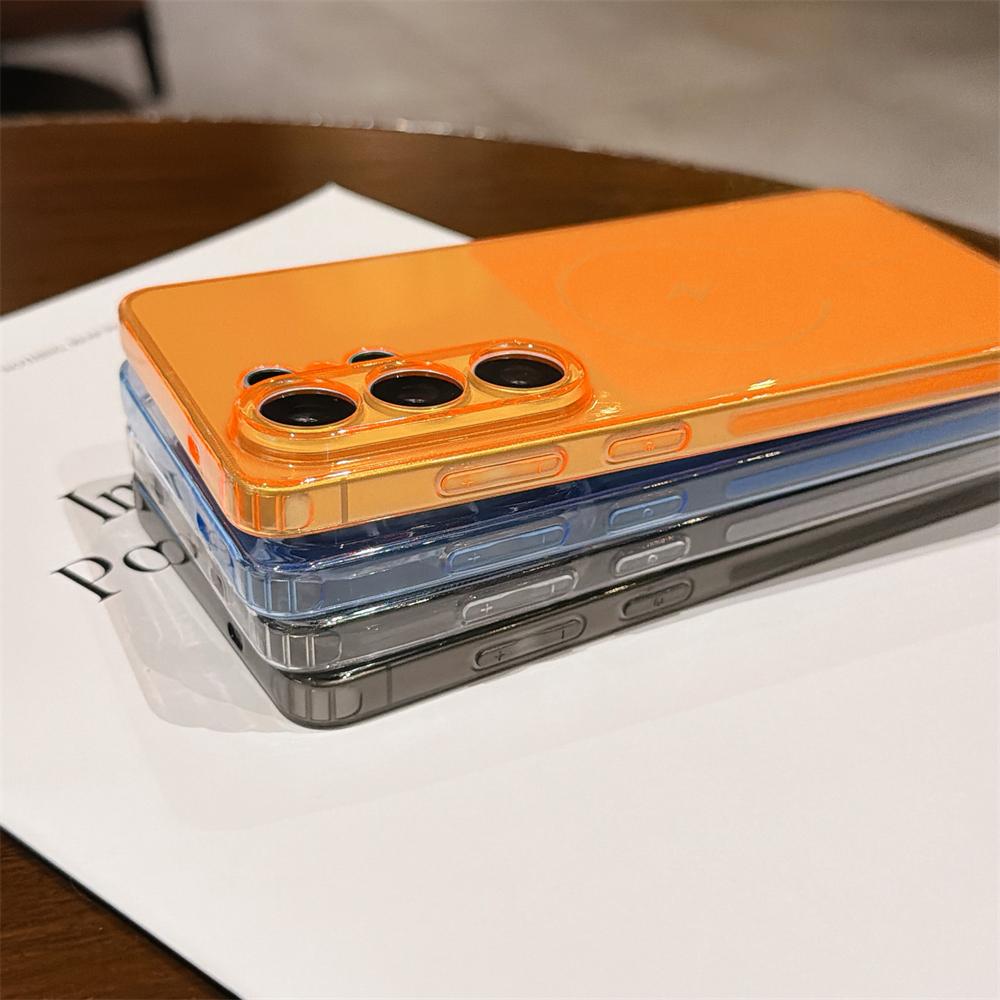 Transparent TPU Ultra Thin Soft Case For Samsung Galaxy S26 Ultra S25 S24 Plus S25FE For Magsafe Shockproof Magnetic Clear Cover