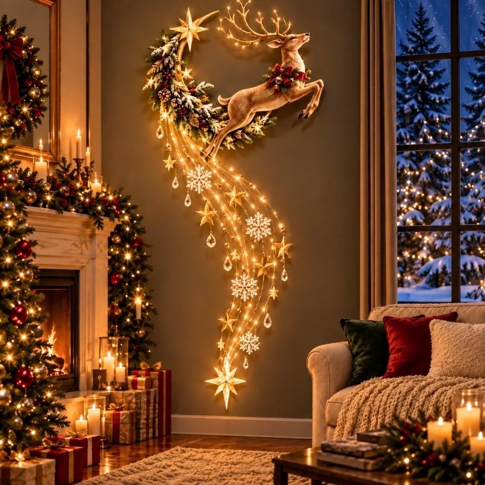 LED Angel Blessing Wall Light Starglow Cascading Glowing Star Light Christmas Holiday
