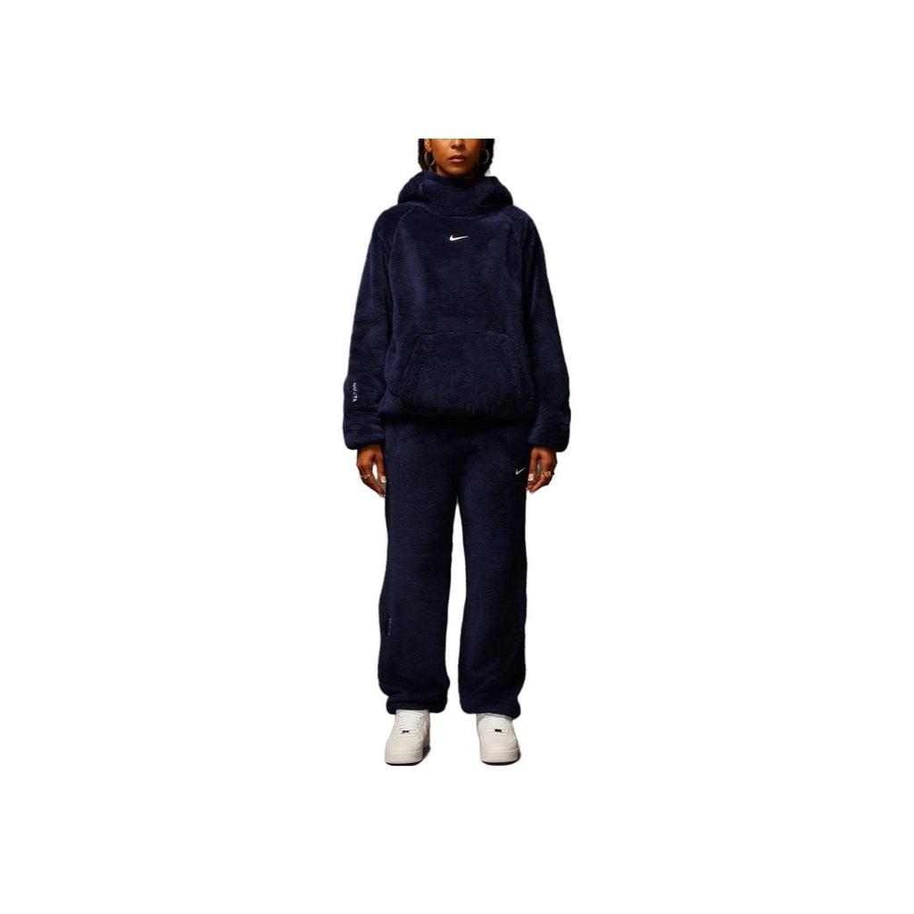 Nike X Nocta Fleece Track Pants FW23 With Elastic Waistband Women Bottoms Navy-Blue DV3644-410