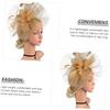 Milisten Fascinator Hat and Headband Mesh Cocktail Hair Clip for Women, Gold Color Wedding and Tea Party Special Occasion Accessory
