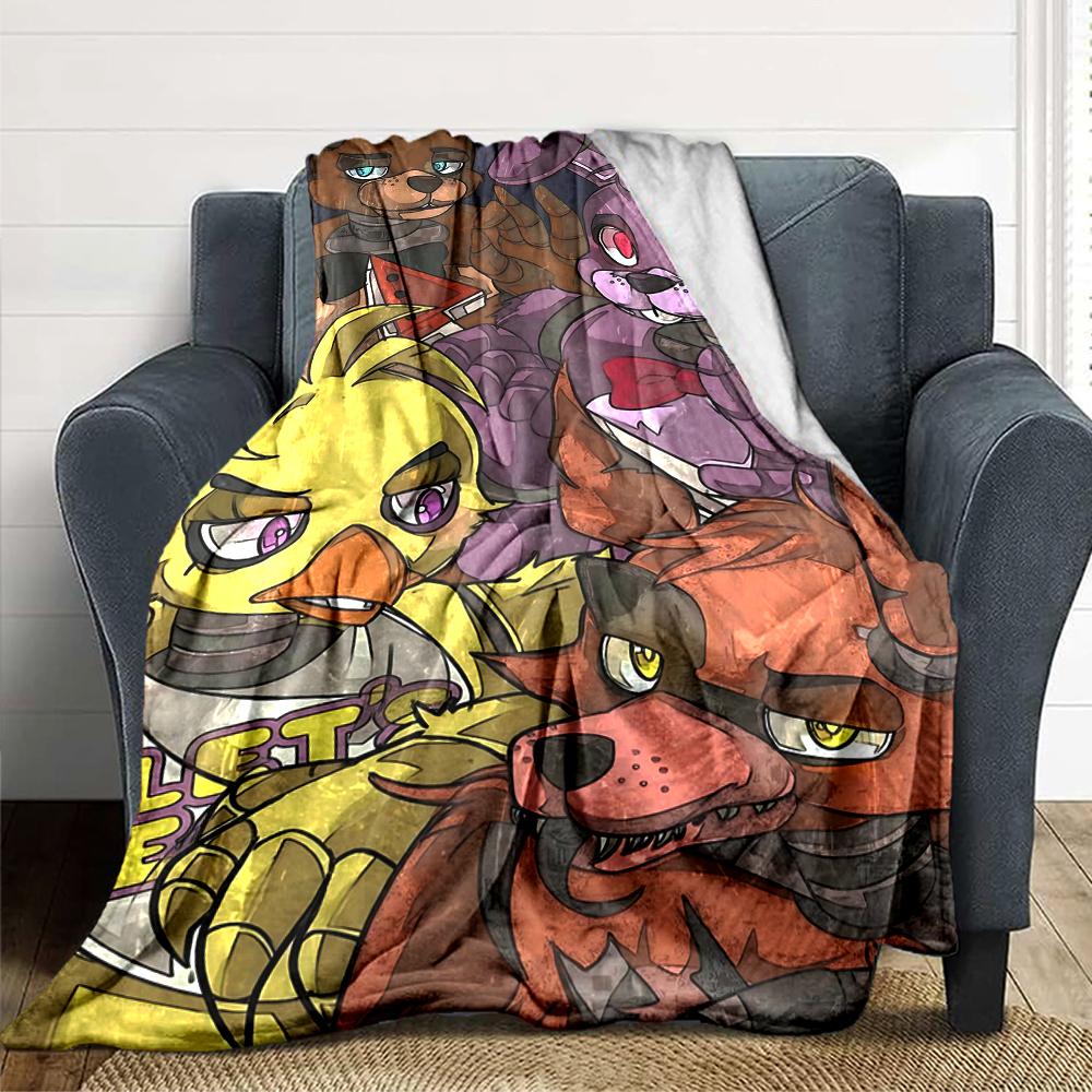 1Pc Five Nights Freddy'S Blanket For Couch Bed Plush Cozy Fuzzy Blanket Super Soft Warm Blankets For Fall And Winter 0918218