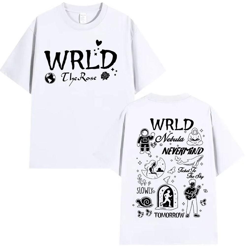 2025 Summer The Rose Once Upon AWRLD World Tour Men Women Hip Hop Kpop Fashion Cotton Short Sleeve Tshirt Harajuku Streetwear