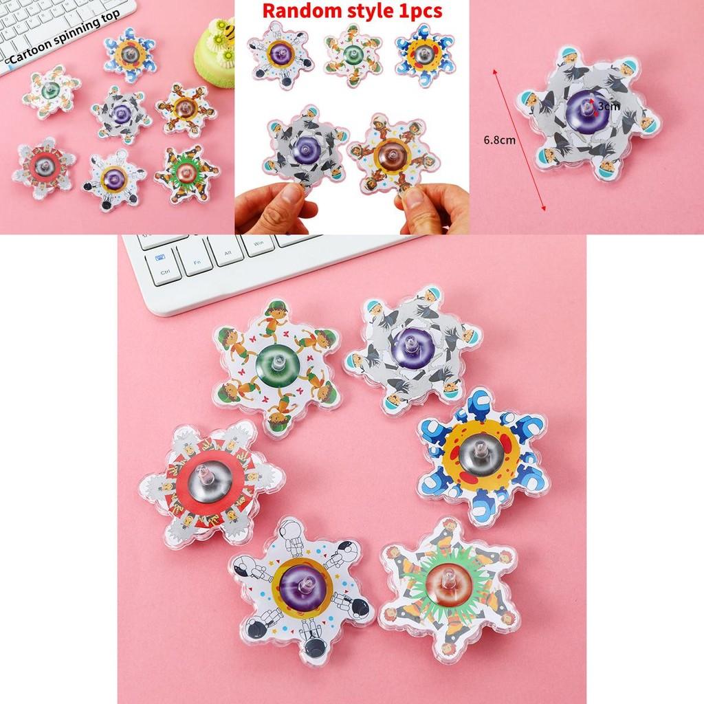 Kids Toy Cartoon Figure Pattern Gyroscope With Creative Design For Childrens Day Gift And School Activity