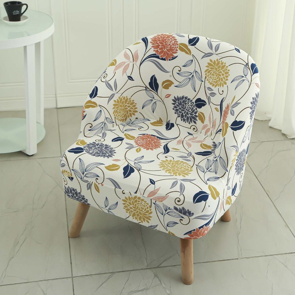 Curved Chair Cover Elastic Household Small Sofa Cover Modern Style Dustproof Curved Chair Cover