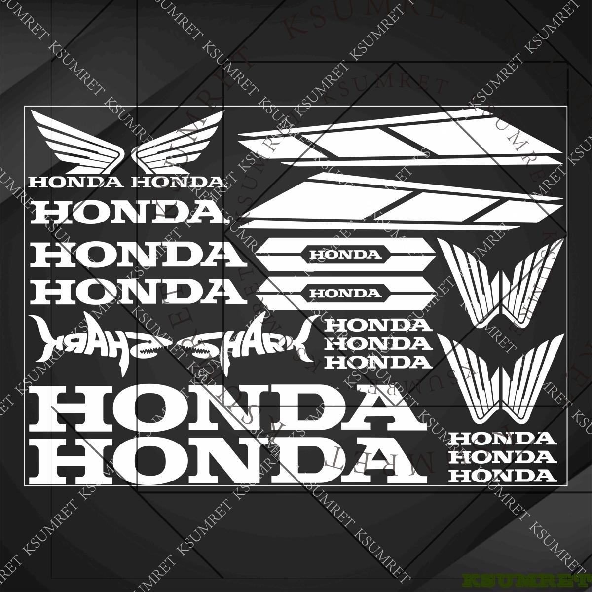 AAADJ1 For Honda Motorcycle Sticker Decals Helmet Logo
