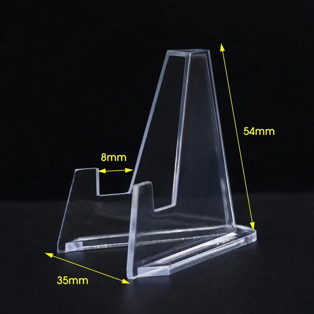 1-10Pcs Acrylic Display Stand Triangle Commemorative Coin Watch Card Holder Transparent Display Rack for Exhibitions Home Decor