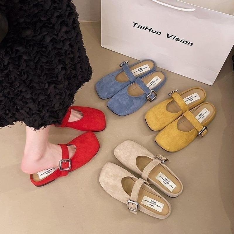 Lazy Pedal Summer New Skirt Cool Slippers Soft Bottom Bag Head Half Slippers Women's Wear