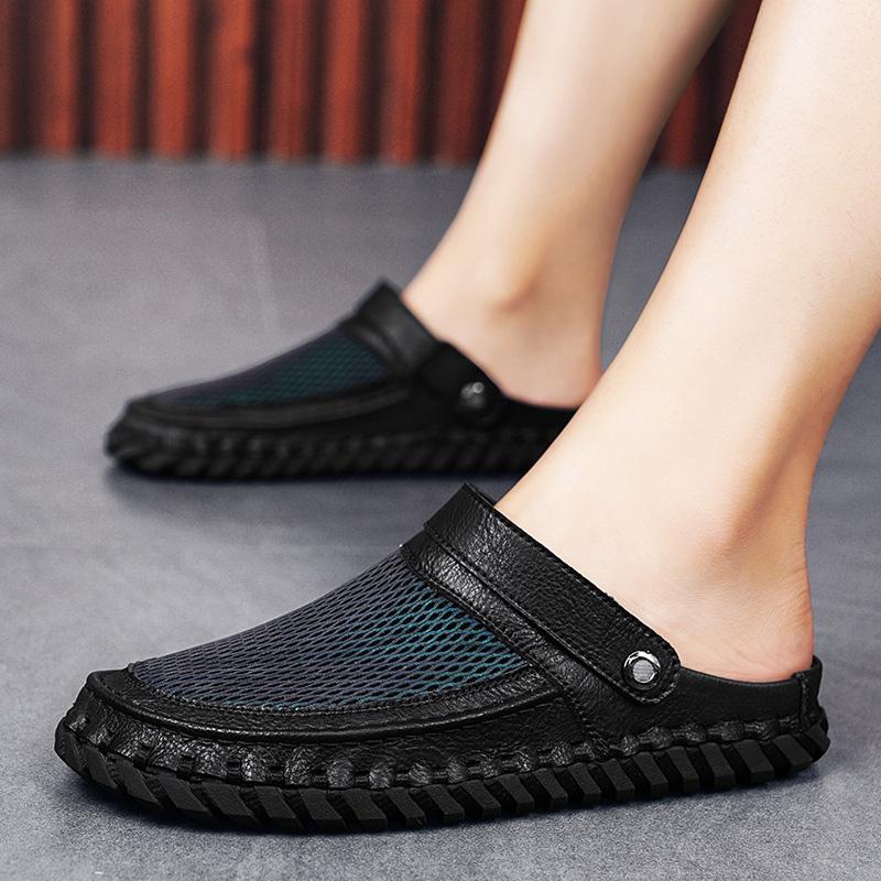 Men Breathable Sandals Casual Shoes New Summer Outdoor Concise Lightweight Beach Shoes Slippers Male Plus Size Sandals 39-46