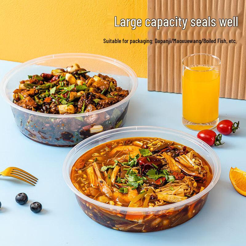 Disposable Plastic Rectangular Food Containers with Lids