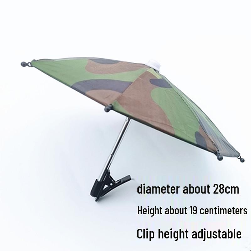 Portable Mobile Phone Sunshade and Rainproof Clip Umbrella