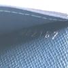 Louis Vuitton M64010 Taiga Stripe Portefeuille Brazza Long Wallet blue/Wine Red