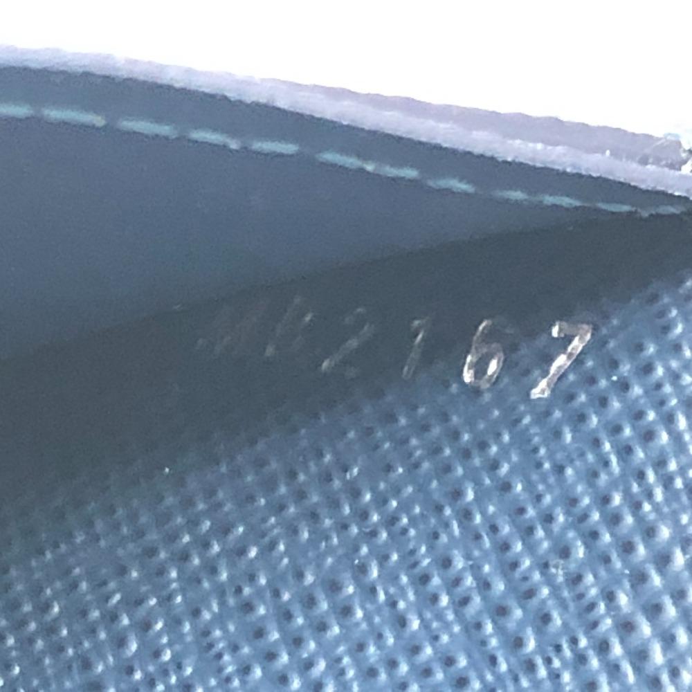 Louis Vuitton M64010 Taiga Stripe Portefeuille Brazza Long Wallet blue/Wine Red