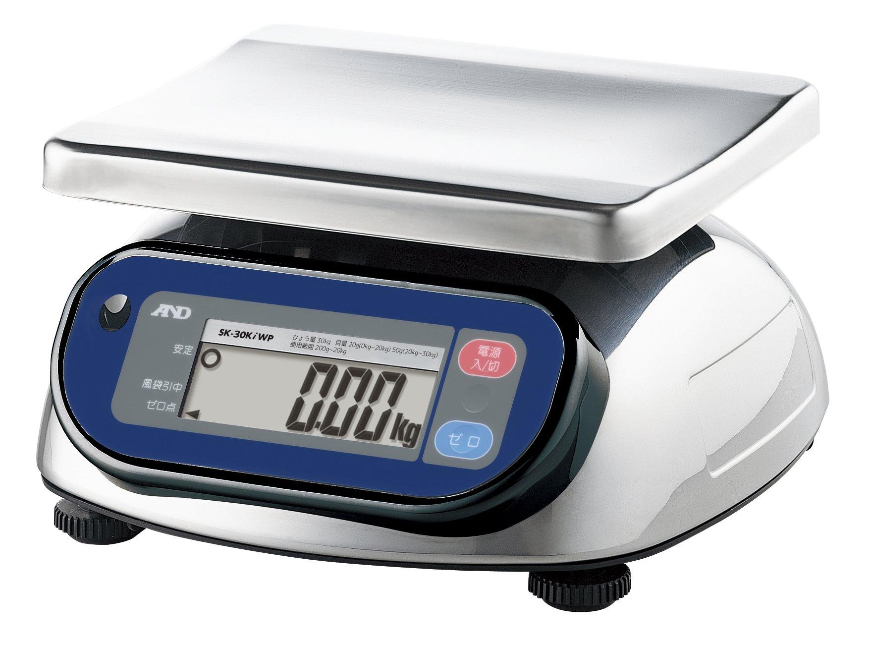 

Certified Dustproof and Waterproof Digital Scale 30 Minimum kg Pan 232 x 192 No Regional A&D SK-30KiWP (Capacity kg, Display 0.02-0.05 (Usable