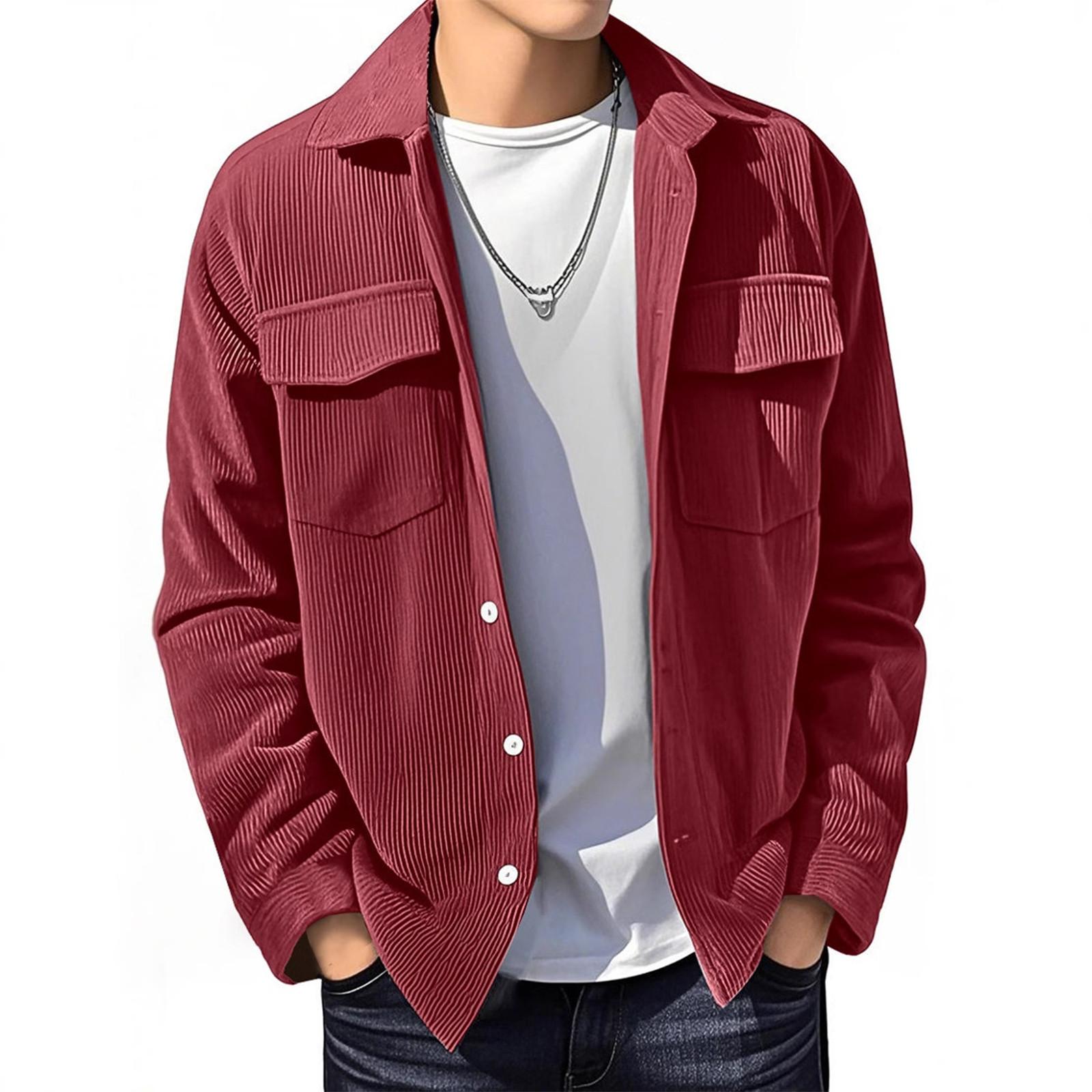 

Модный кардиган на пуговицах с длинным рукавом, повседневная мужская куртка XL винный