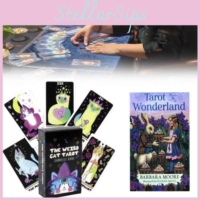 The Weird Cat Tarot In Wonderland Board Game Cards Party Game Card Casual Prop
