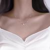 925 Silver-Plated Tulip Necklace - Light Luxury Floral Clavicle Chain for Women