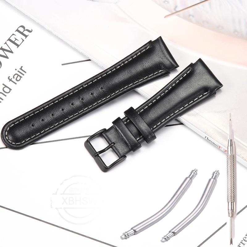 22mm Skórzany Pasek do Zegarka Pasuje do Suunto X-Lander Military Watch Opaska na Nadgarstek Męska xlander Czarne Akcesoria do Zegarka